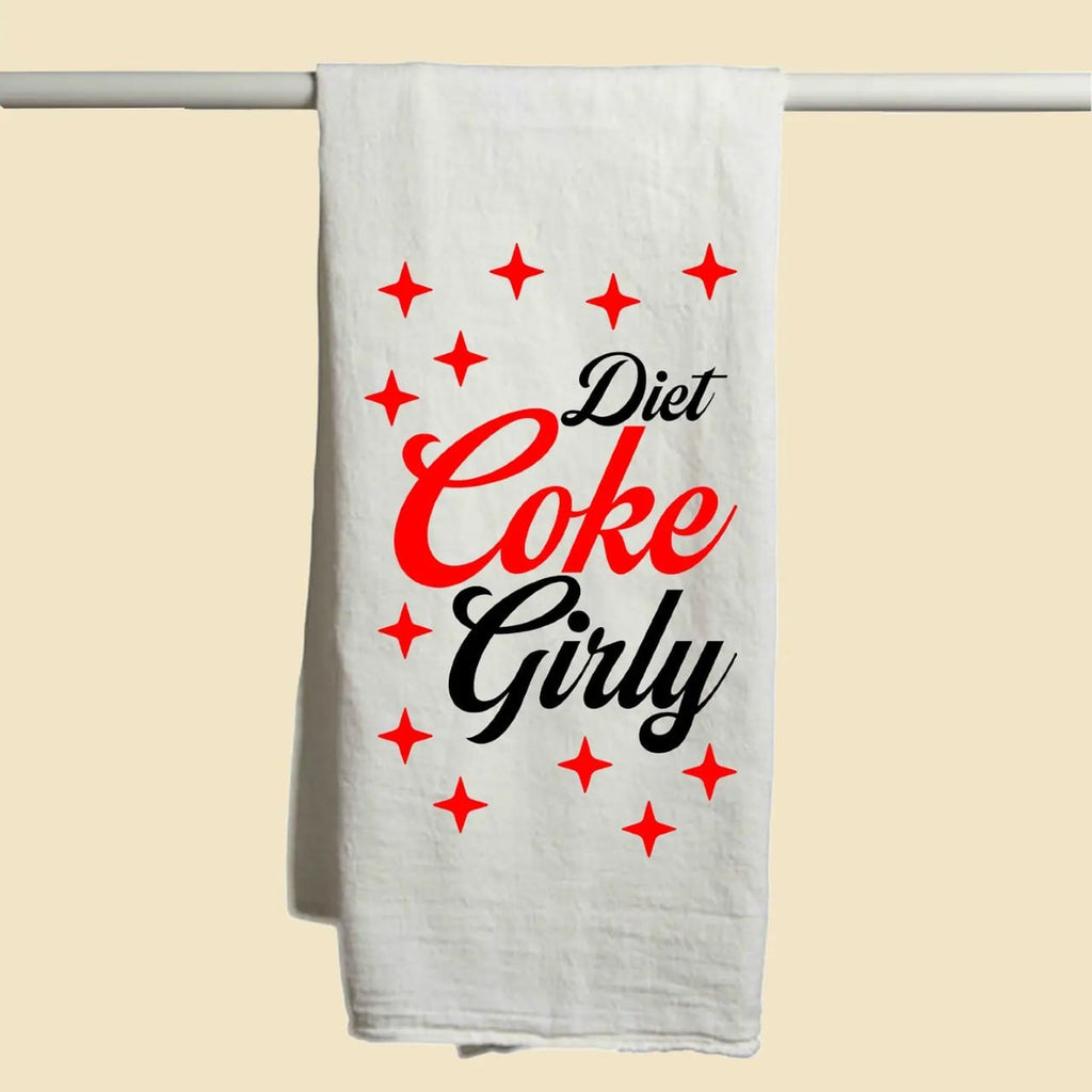 Diet Coke Girly Tea Towel BobbyK Boutique Home - Kitchen & Dining - Kitchen Cloths & Dish Towels