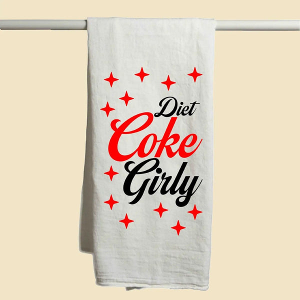 Diet Coke Girly Tea Towel BobbyK Boutique Home - Kitchen & Dining - Kitchen Cloths & Dish Towels