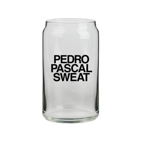 Pedro Pascal Sweat Beer Can Glass BobbyK Boutique Home - Mugs & Glasses - Pint Glasses