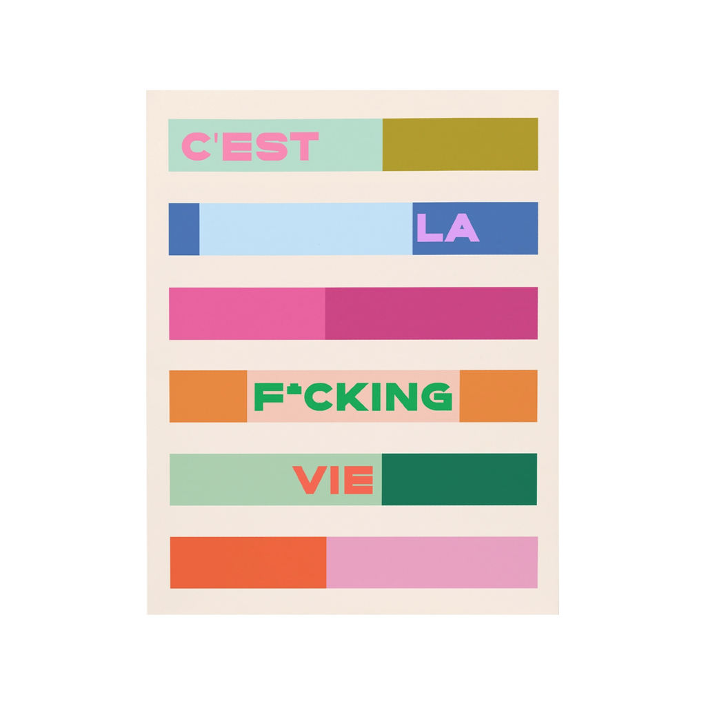 C'est La F*cking Vie Blank Card Bon Femmes Cards - Any Occasion