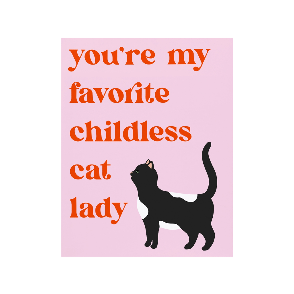 Childless Cat Lady Blank Card Bon Femmes Cards - Any Occasion