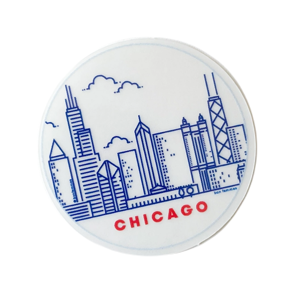 Chicago Round Sticker Bon Femmes Impulse - Decorative Stickers