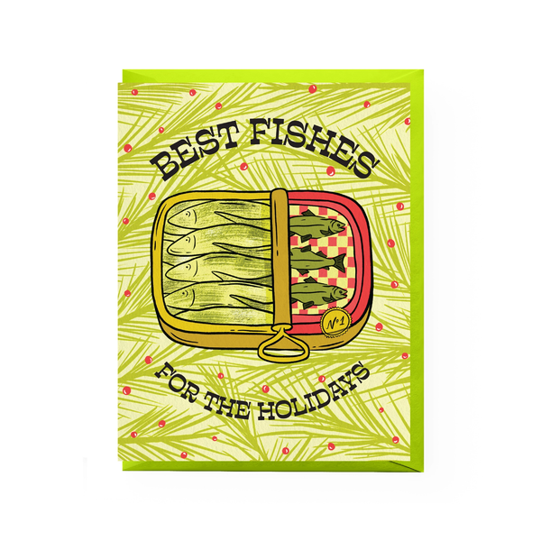 Tinned Fish Holiday Card Boss Dotty Paper Co Cards - Holiday - Happy Holidays