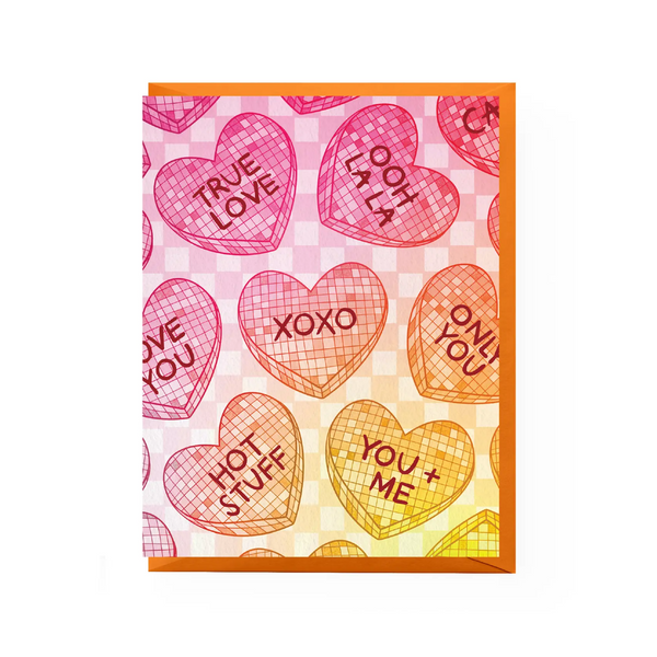 Disco Candy Hearts Love Card Boss Dotty Paper Co. Cards - Love