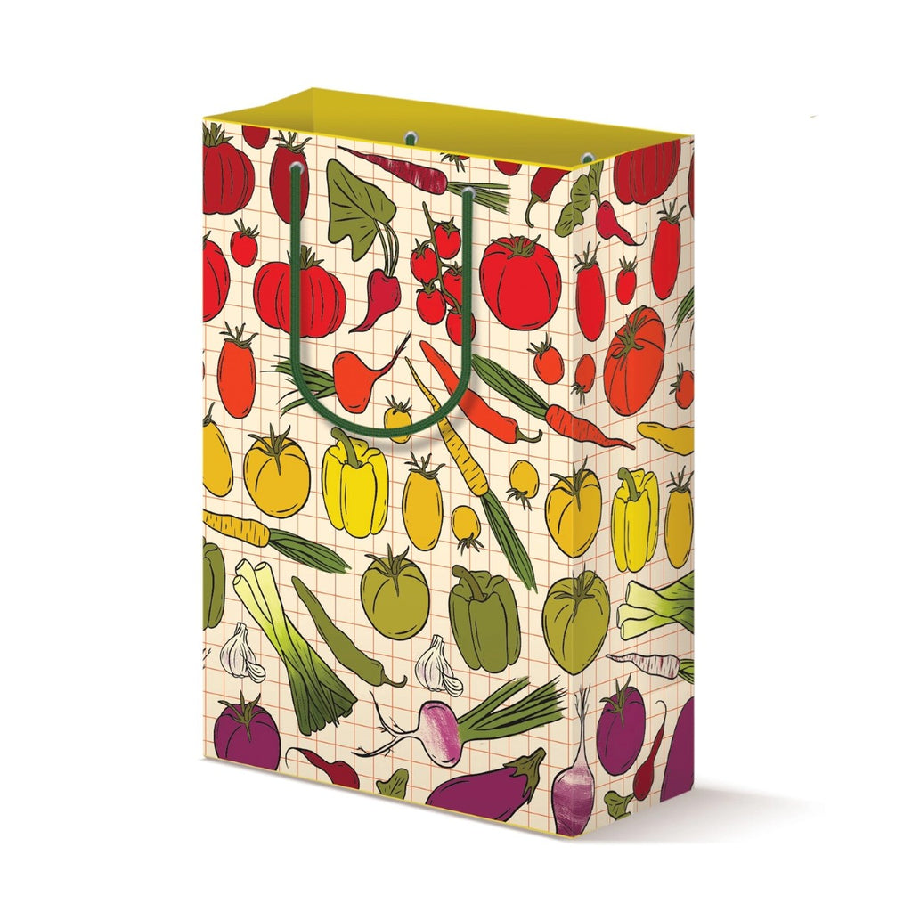 Farmers Market Veggie Large Gift Bag Boss Dotty Paper Co Gift Wrap & Packaging - Gift Bags