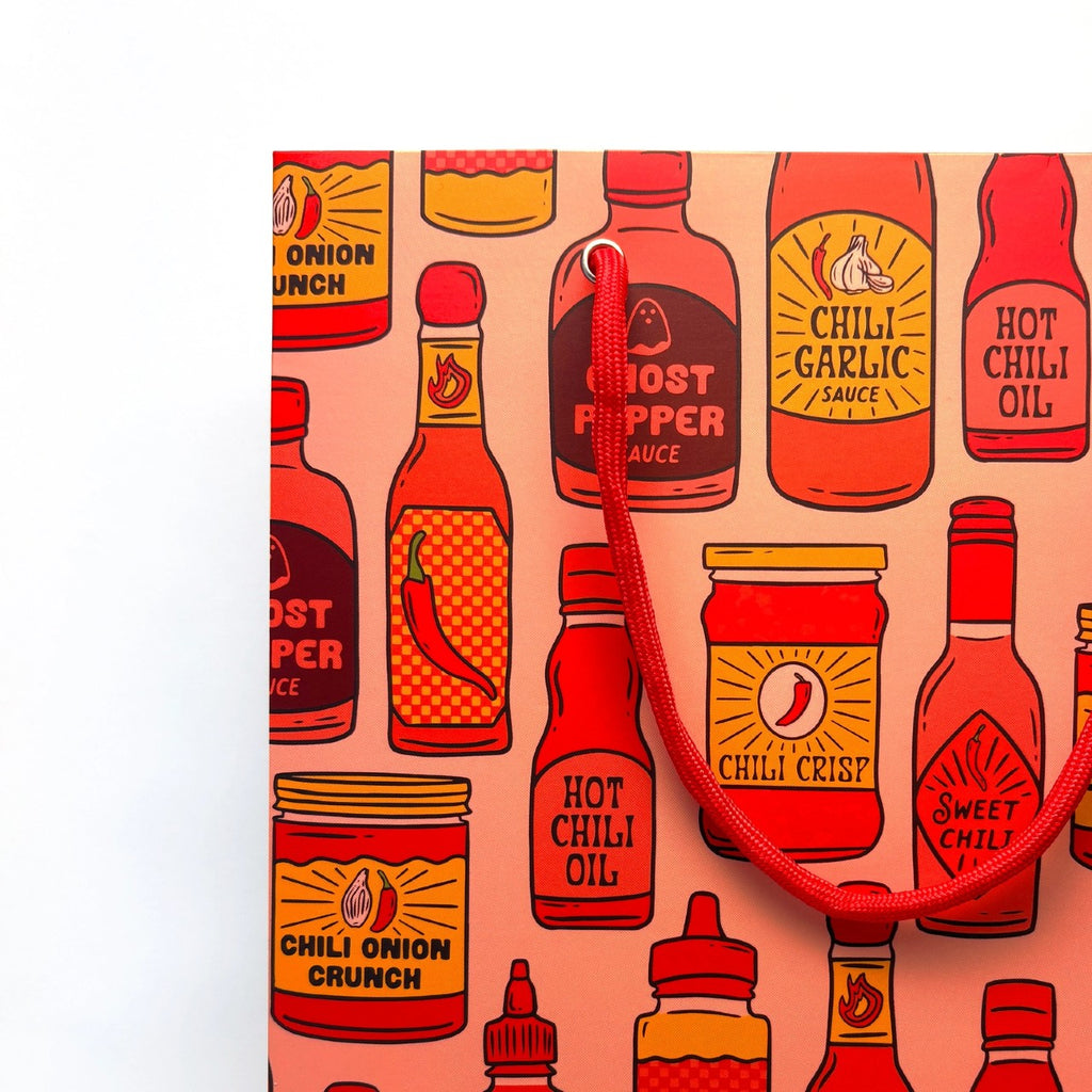 Hot Sauce Large Gift Bag Boss Dotty Paper Co Gift Wrap & Packaging - Gift Bags