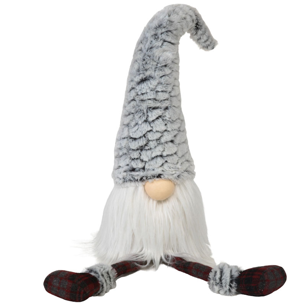 Dangle Leg Medium Plush Fur And Fluffy Hat Gnome – Urban General Store