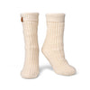 Cream BKJSS-U24 Juneau Waffle Knit Slipper Socks Britt's Knits Apparel & Accessories - Socks - Adult - Womens
