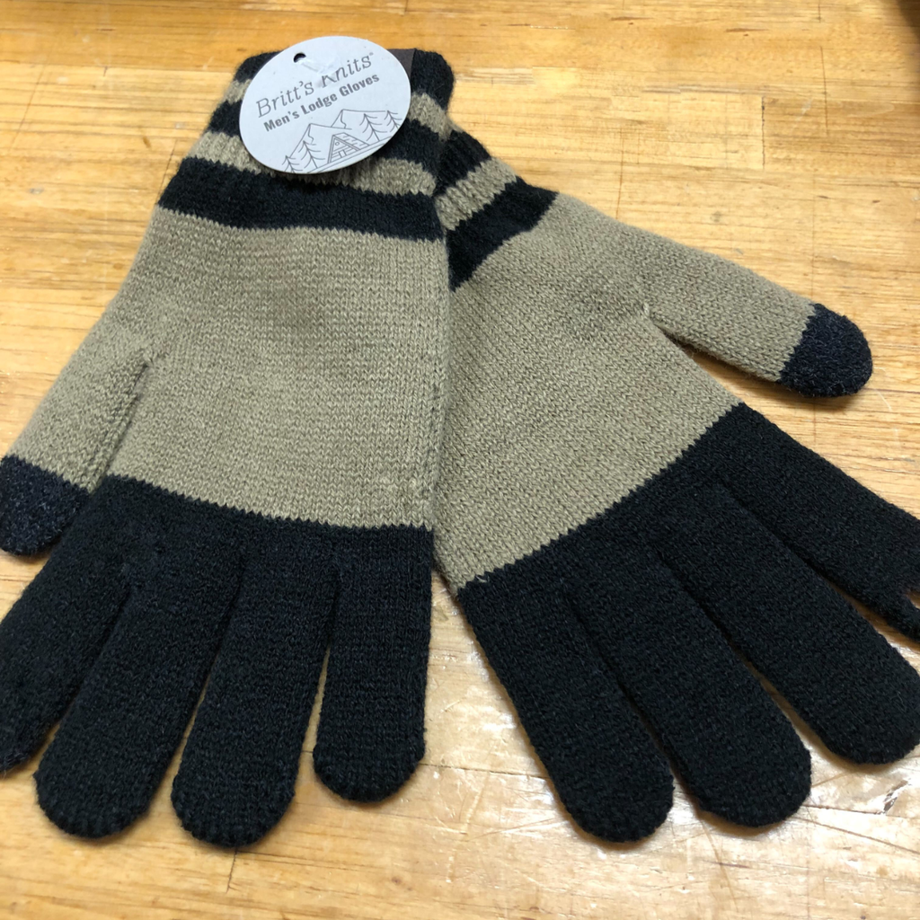 Jet Black Lodge Gloves - Mens Britt's Knits Apparel & Accessories - Winter - Adult - Gloves & Mittens