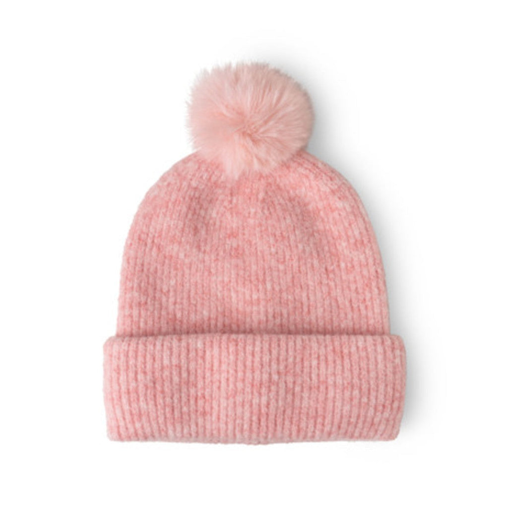 Pink Powder Knit Pom Adult Hat Britt's Knits Apparel & Accessories - Winter - Adult - Hats