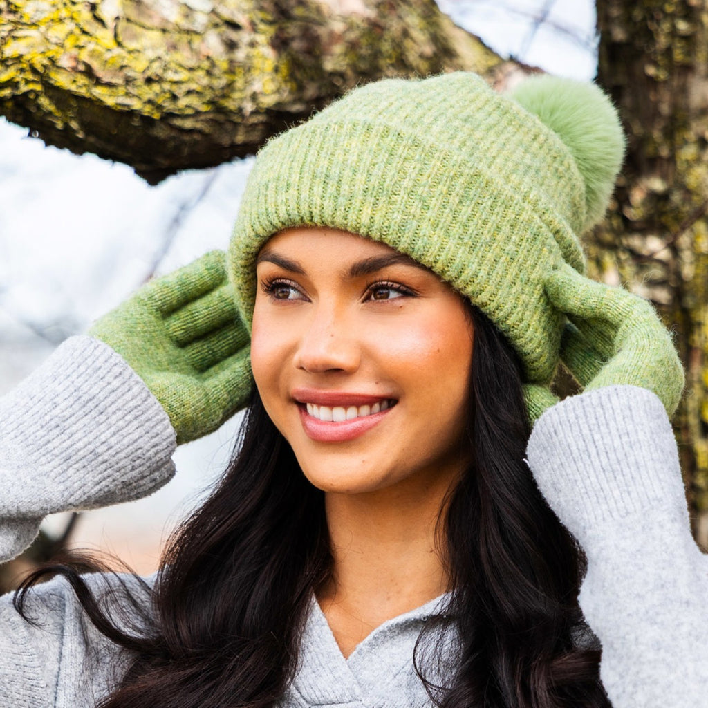 Powder Knit Pom Adult Hat Britt's Knits Apparel & Accessories - Winter - Adult - Hats