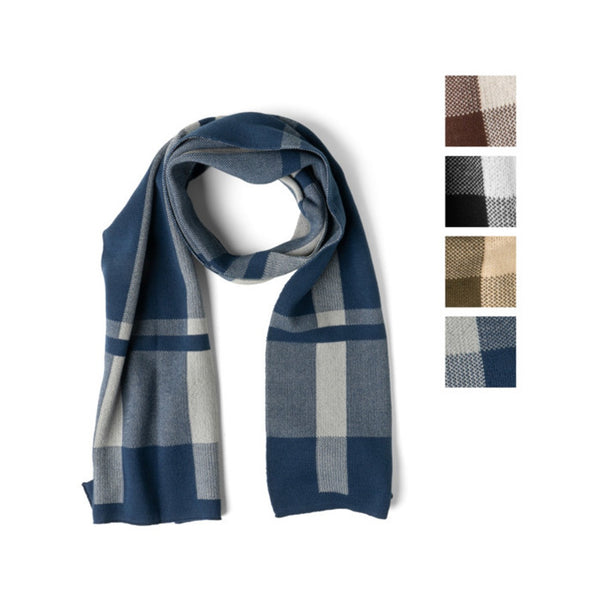 Gentleman's Plaid Knit Scarf Britt's Knits Apparel & Accessories - Winter - Adult - Scarves & Wraps