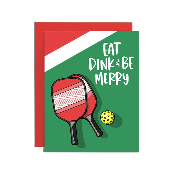 Eat Dink Be Merry Pickleball Christmas Card Brittany Paige Cards - Holiday - Christmas