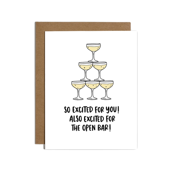 Open Bar Wedding Card Brittany Paige Cards - Love - Wedding