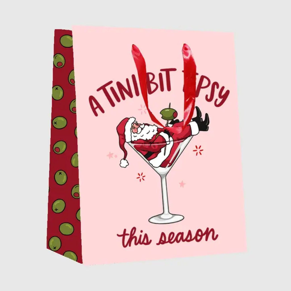 Tini Tipsy Santa Medium Gift Bag Brittany Paige Gift Wrap & Packaging - Gift Bags
