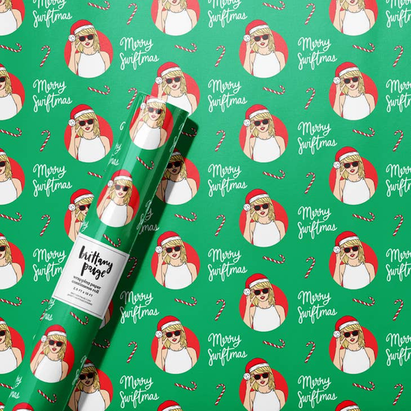 Merry Christmas Taylor Wrapping Paper Roll Brittany Paige Gift Wrap & Packaging - Holiday - Christmas - Gift Wrap