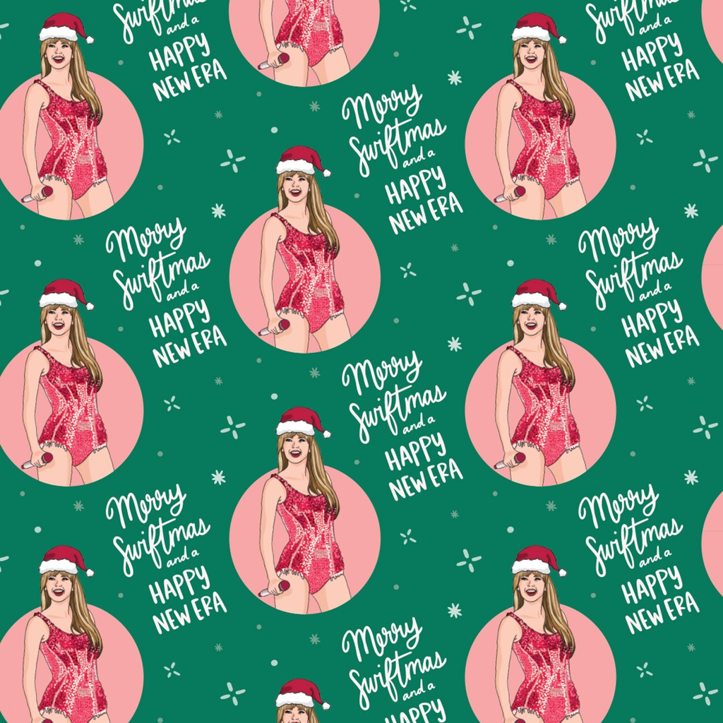 Merry Swift Christmas And Happy New Eras Wrapping Paper Brittany Paige Gift Wrap & Packaging - Holiday - Christmas - Gift Wrap