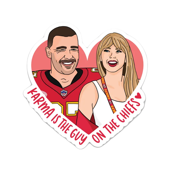Taylor And Travis Guy On The Chiefs Sticker Brittany Paige Impulse - Decorative Stickers