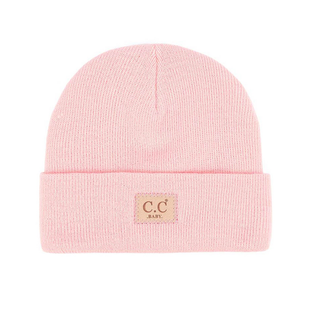 Pale Pink C.C Beanie Ribbed Winter Hat - Baby C.C Beanies Apparel & Accessories - Winter - Adult - Hats