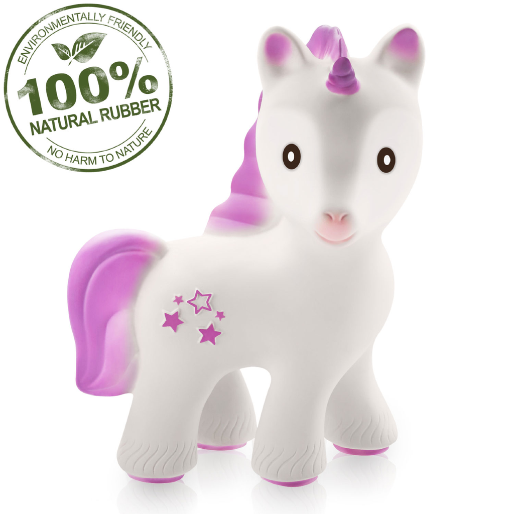 Mira The Unicorn Lavender Teether CaaOcho Natural Rubber Toys Baby & Toddler - Pacifiers & Teethers