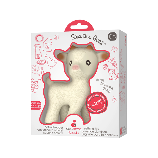 Sola The Goat Teether CaaOcho Natural Rubber Toys Baby & Toddler - Pacifiers & Teethers