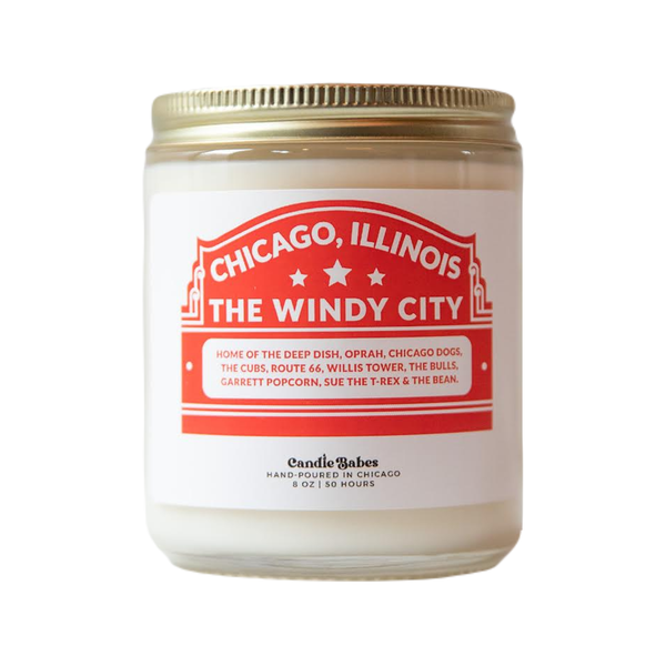 Chicago Marquee Red Candle Candle Babes Home - Candles