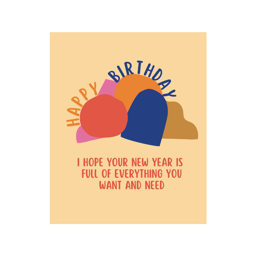 Happy Brithday New Year Birthday Card Cards by Dé Cards - Birthday