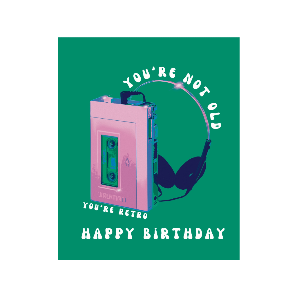 You're Not Old You're Retro Birthday Card Cards by Dé Cards - Birthday