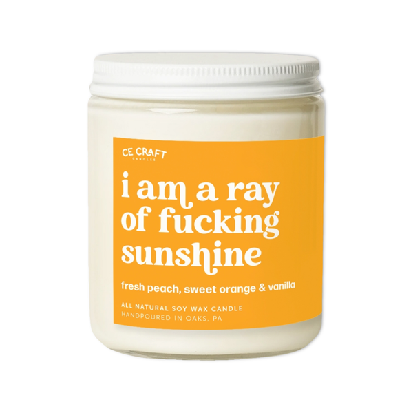 I Am A Ray Of F*cking Sunshine Candle CE Craft Co Home - Candles - Novelty