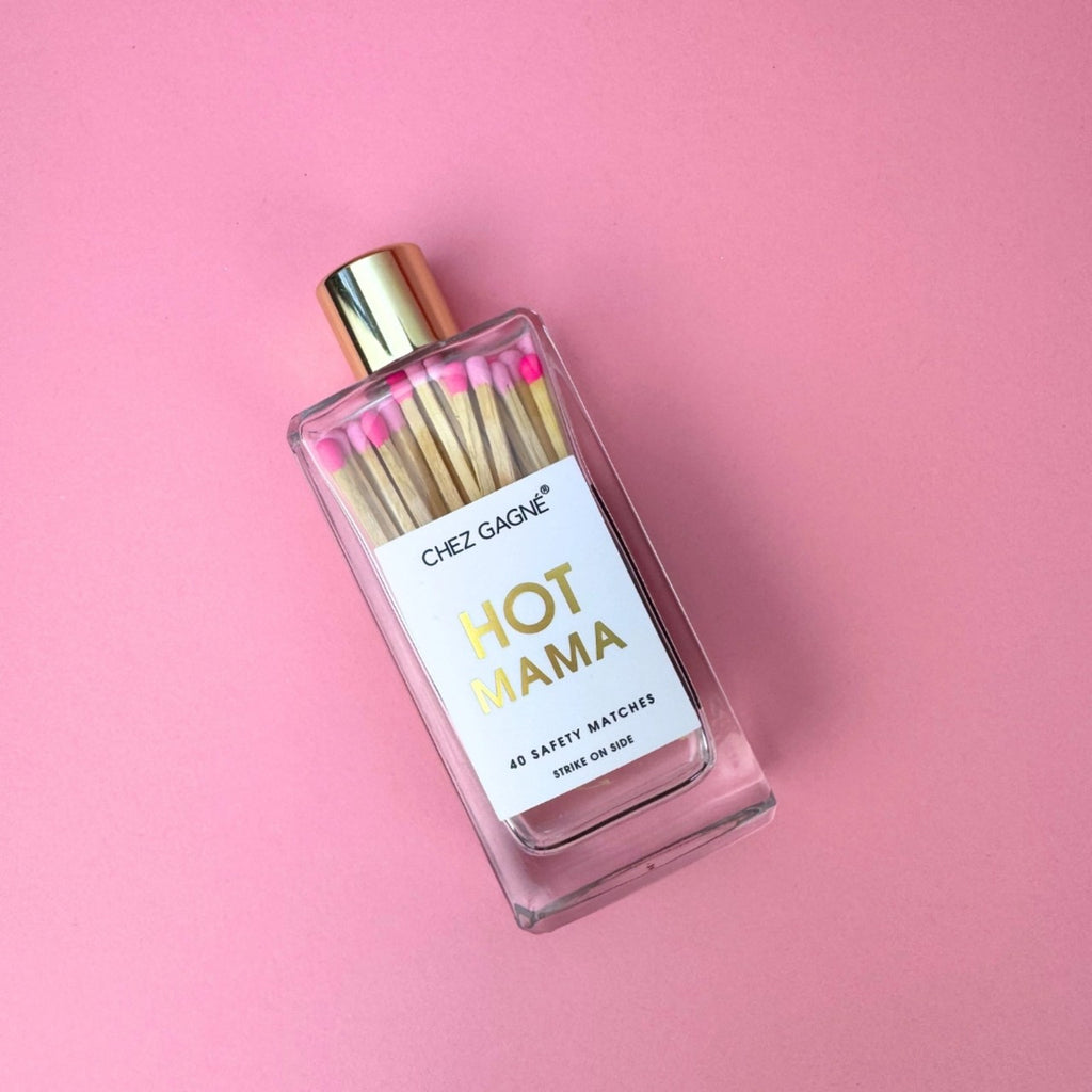 Hot Mama Glass Bottle Matches Chez Gagne Home - Candles - Matches