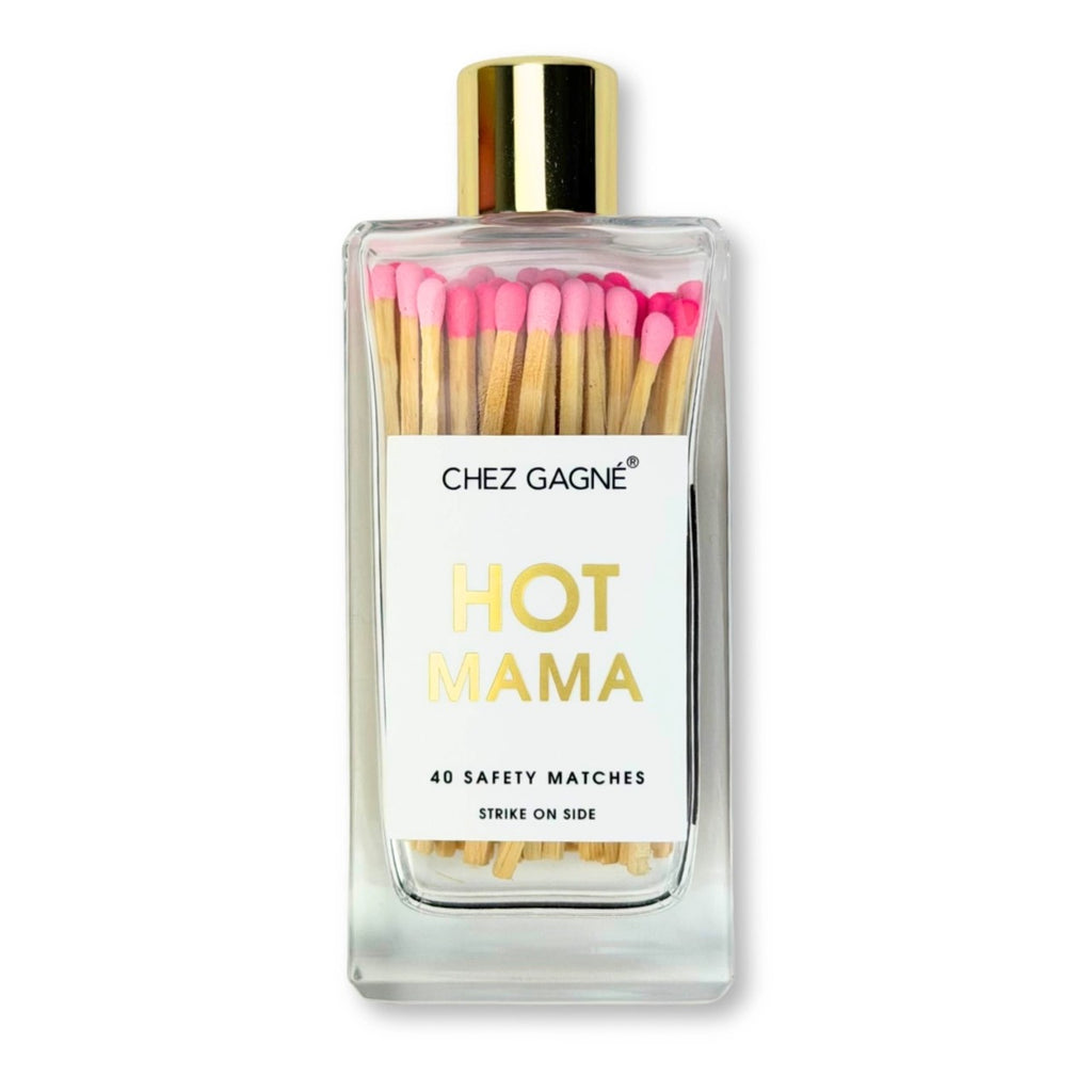 Hot Mama Glass Bottle Matches Chez Gagne Home - Candles - Matches