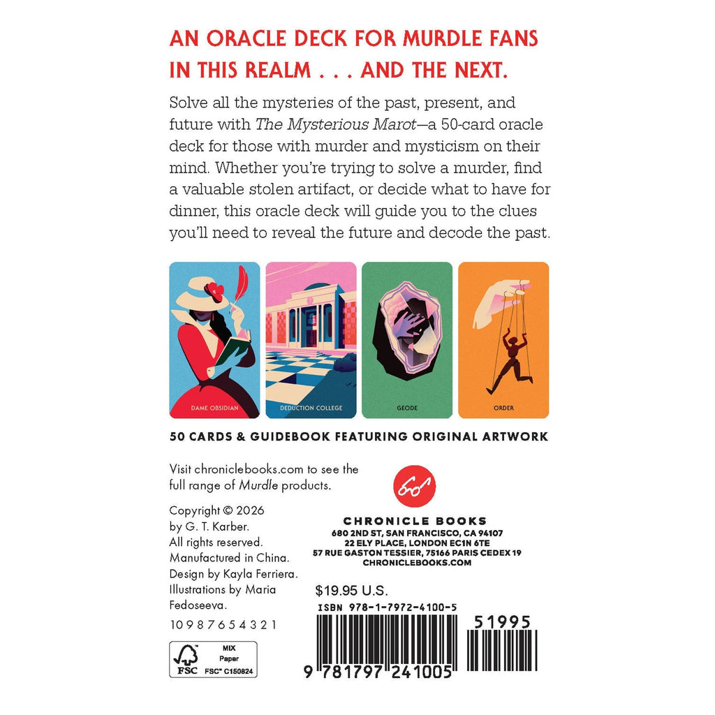 Murdle Oracle Deck: The Mysterious Marot Chronicle Books Books - Card Decks