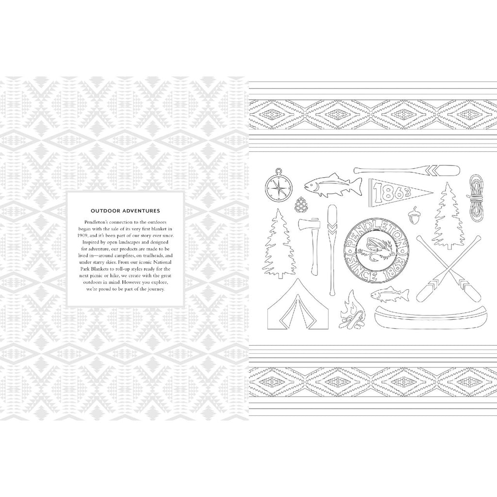 Pendleton Coloring Book Chronicle Books Books - Coloring