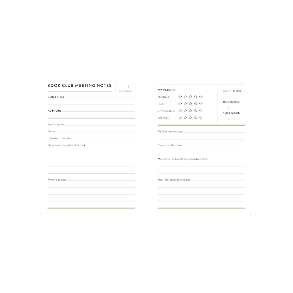 Bibliophile Book Club Journal Chronicle Books Books - Guided Journals & Gift Books