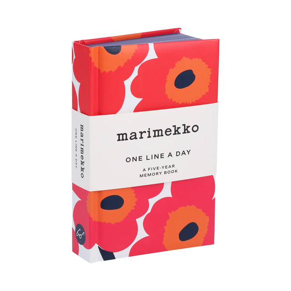 Marimekko One Line a Day (Red Unikko) - A Five-Year Memory Book Chronicle Books Books - Guided Journals & Gift Books