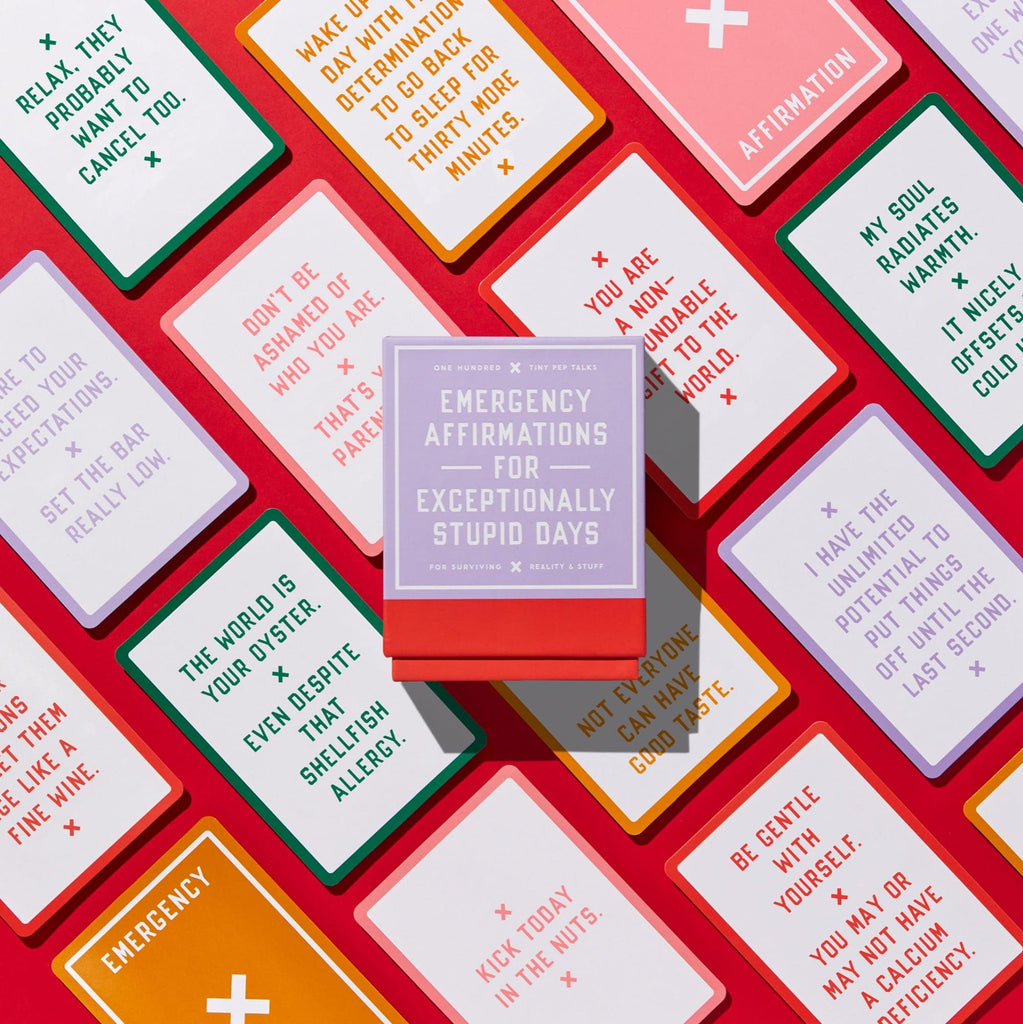 Emergency Affirmations For Exceptionally Stupid Days Card Deck Chronicle Books - Brass Monkey Books - Card Decks