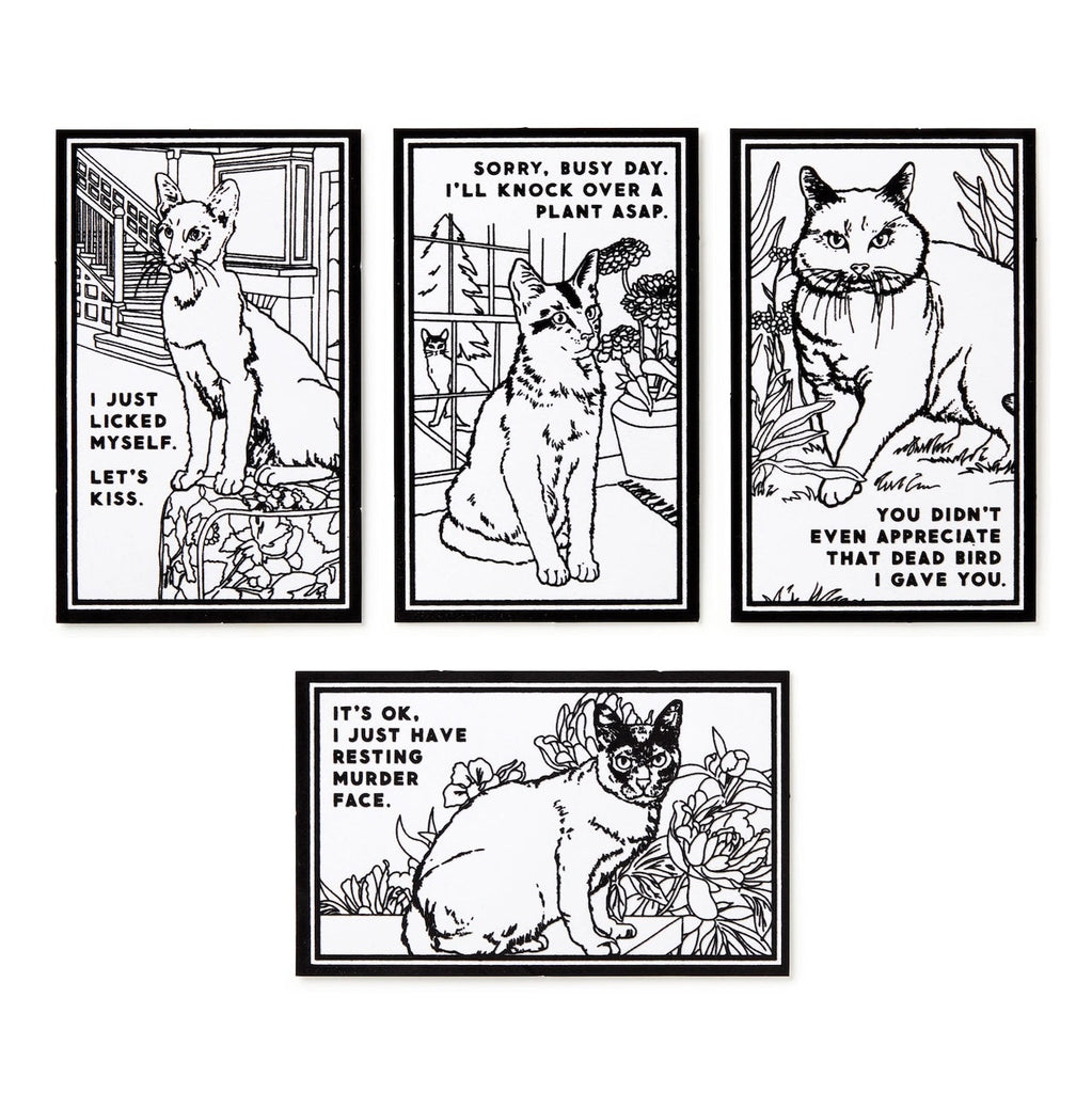 Moody Cats Magic Velvet Coloring Set Chronicle Books - Brass Monkey Books - Coloring
