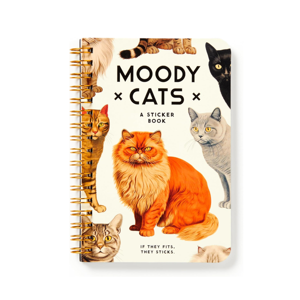 Moody Cats Sticker Book Chronicle Books - Brass Monkey Books