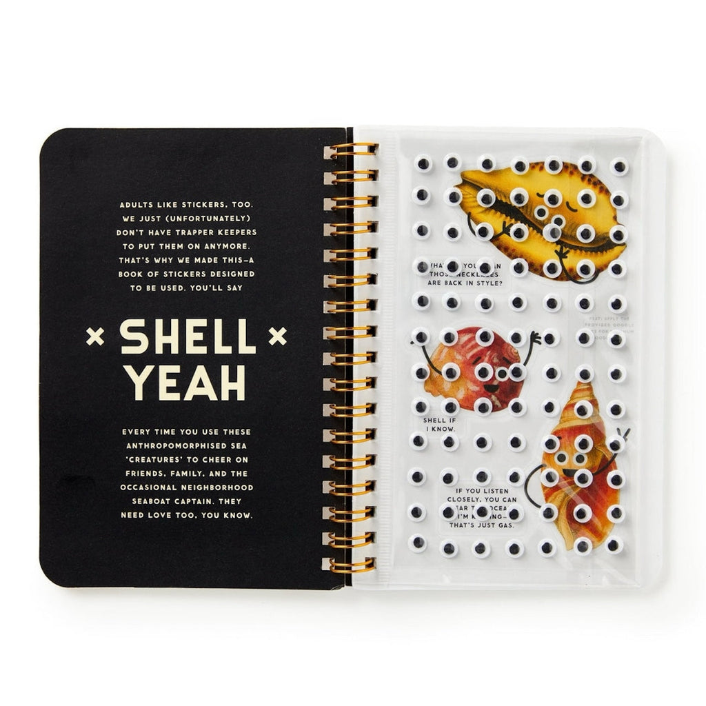 Shell Yeah Googly Eyes Seashell Sticker Book Chronicle Books - Brass Monkey Books