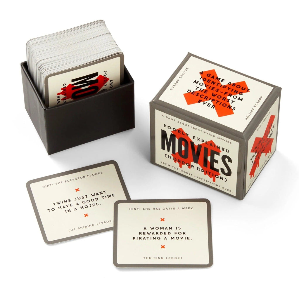 Mini Poorly Explained Movies Game - Horror Edition Chronicle Books - Brass Monkey Toys & Games - Puzzles & Games - Games