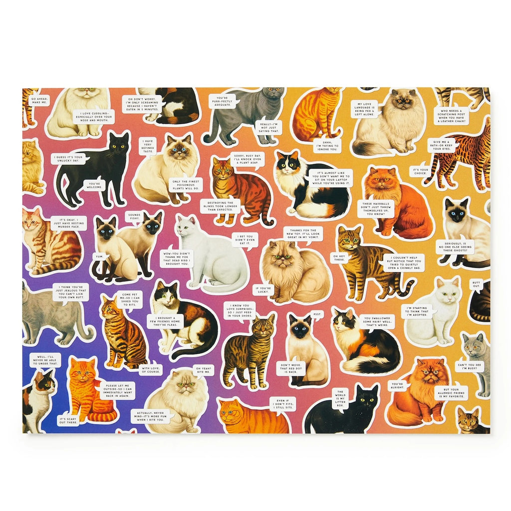 Moody Cats 1000 Piece Jigsaw Puzzle Chronicle Books - Brass Monkey Toys & Games - Puzzles & Games - Jigsaw Puzzles