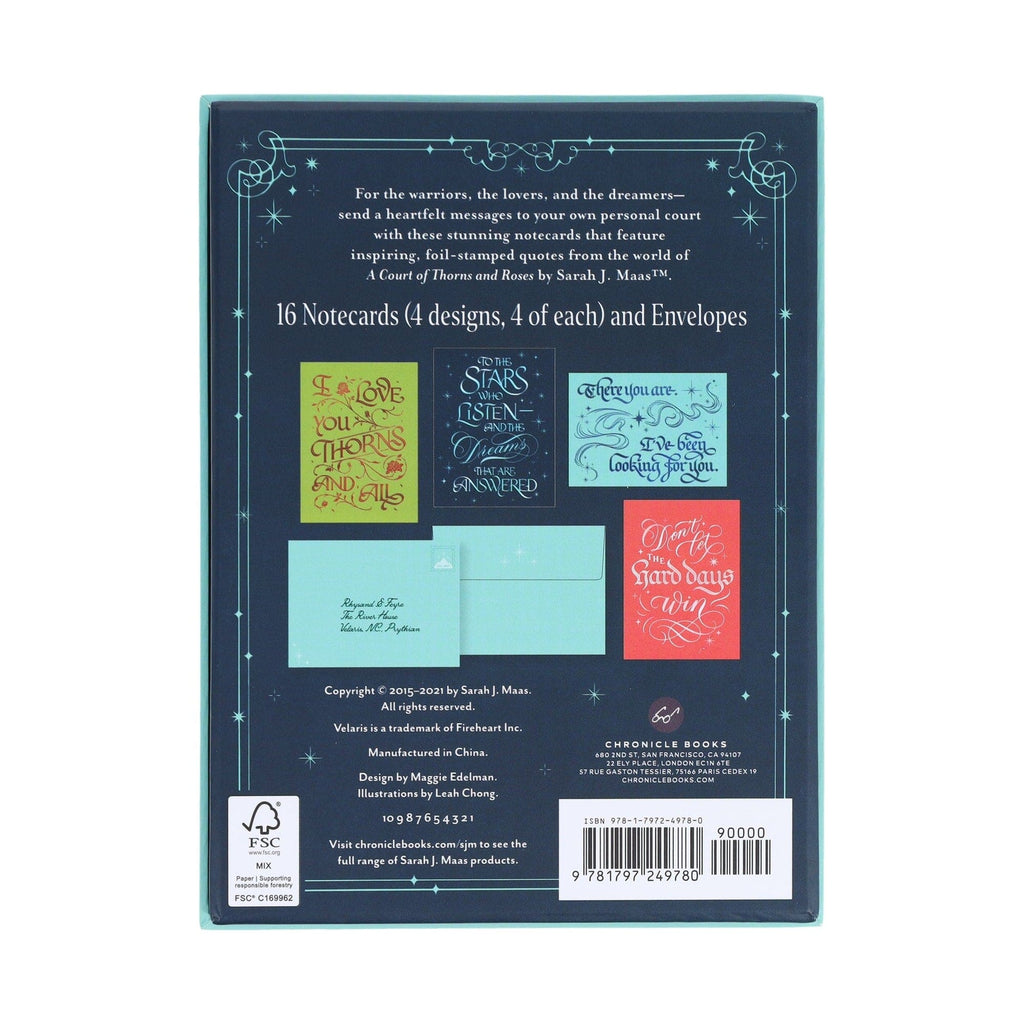A Court of Thorns and Roses Official Gilded Notecards Chronicle Books Cards - Boxed Cards - Notecards