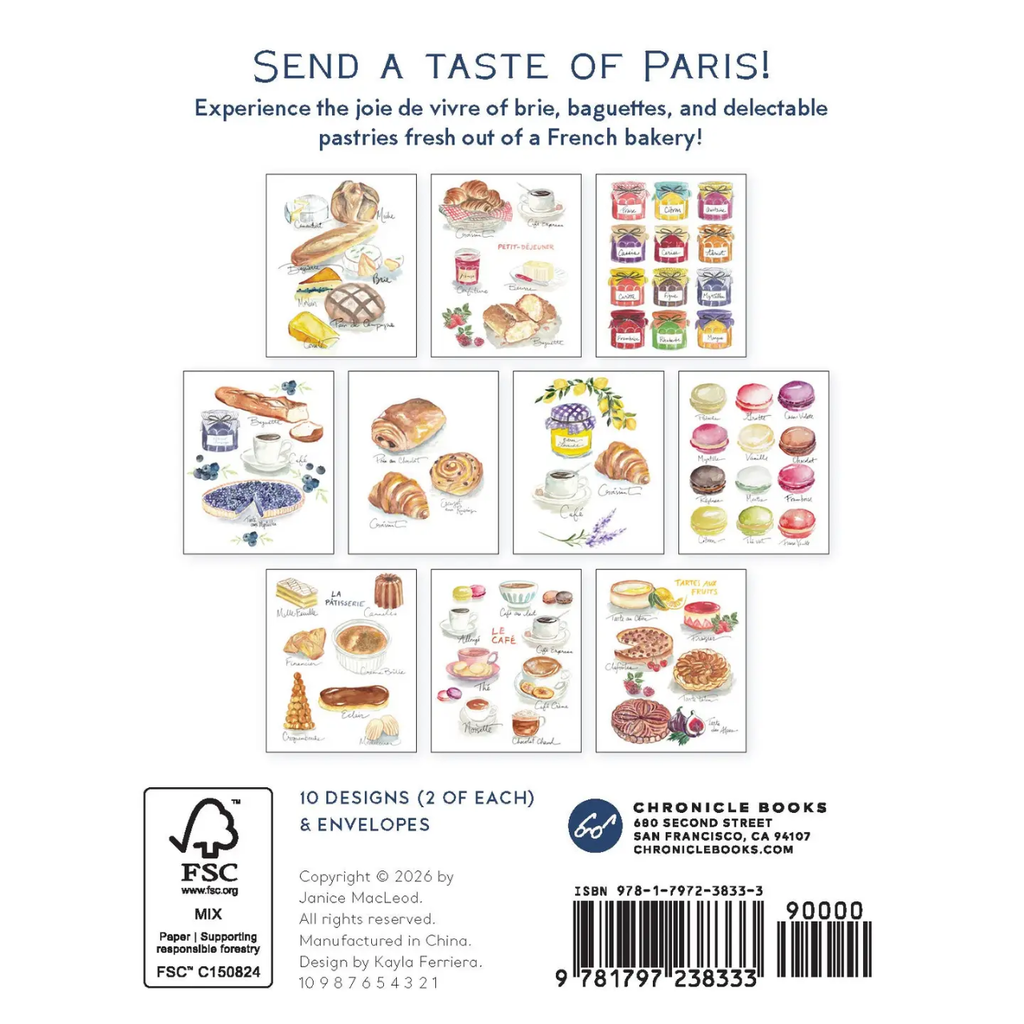 Brie & Baguette Notecards & Envelopes Chronicle Books Cards - Boxed Cards - Notecards