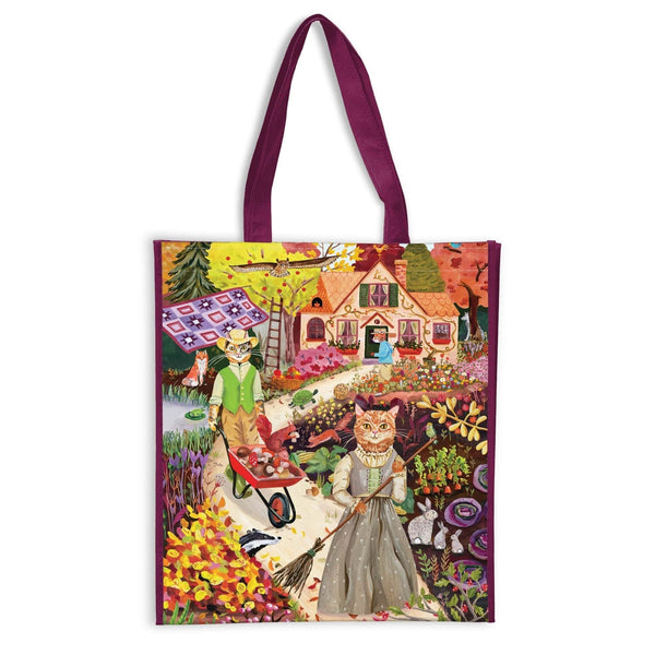 Cottage Cats Reusable Shopping Bag Chronicle Books - Galison Apparel & Accessories - Bags - Reusable Shoppers & Tote Bags