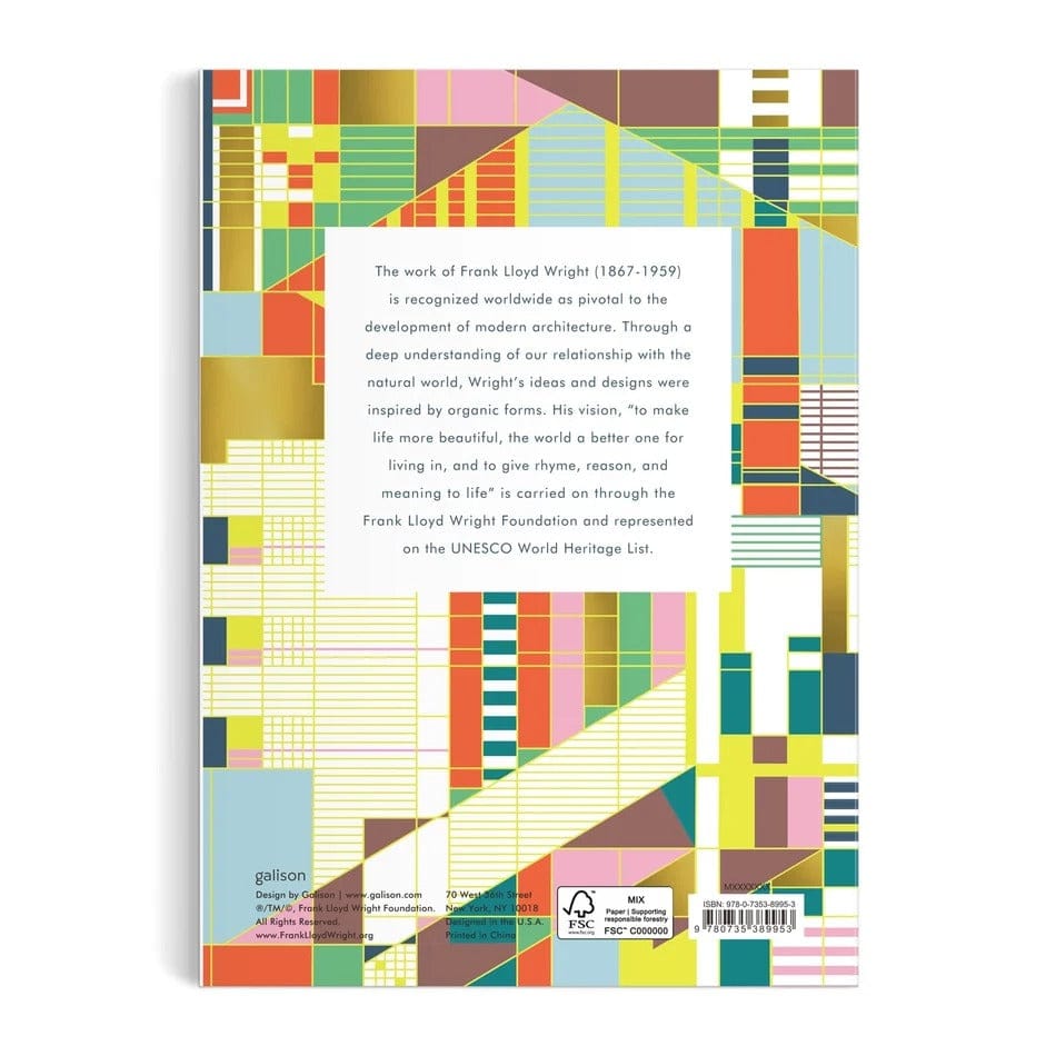 Frank Lloyd Wright Hillside Curtain Premium A5 Notebook Chronicle Books - Galison Books - Blank Notebooks & Journals