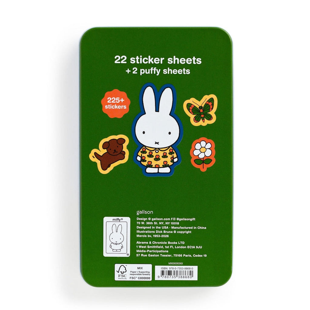 Miffy Sticker Tin Chronicle Books - Galison Impulse - Decorative Stickers