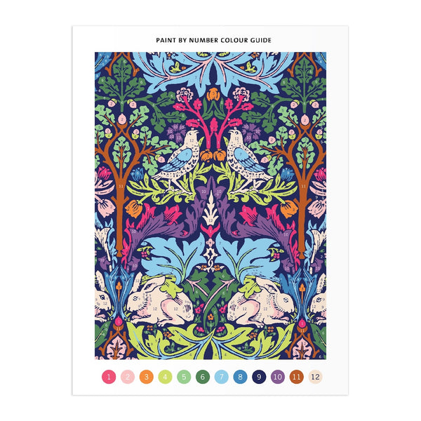 William Morris Brother Rabbit 9 x 12" Paint by Number Kit Chronicle Books - Galison Toys & Games - Art & Drawing Toys