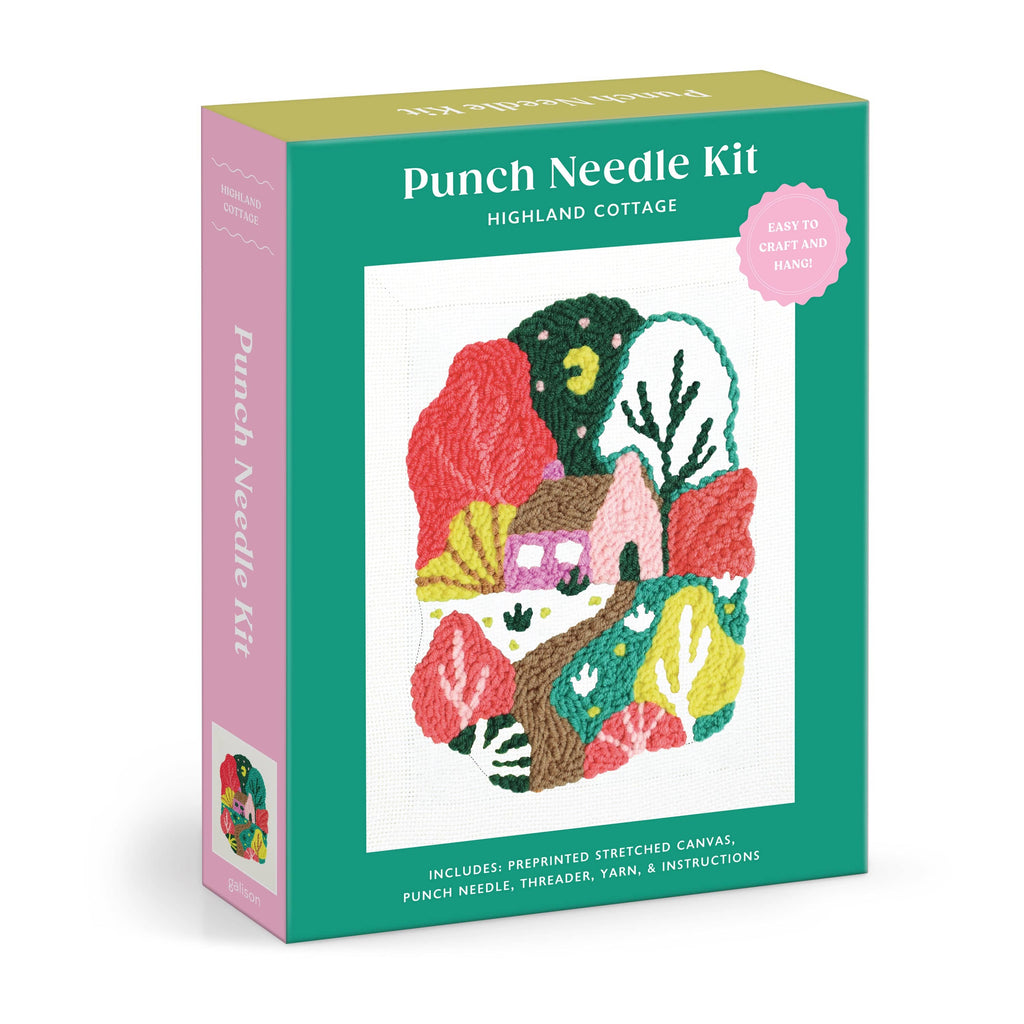 Highland Cottage Punch Needle Kit Chronicle Books - Galison Toys & Games - Crafts & Hobbies - Needlecraft Kits