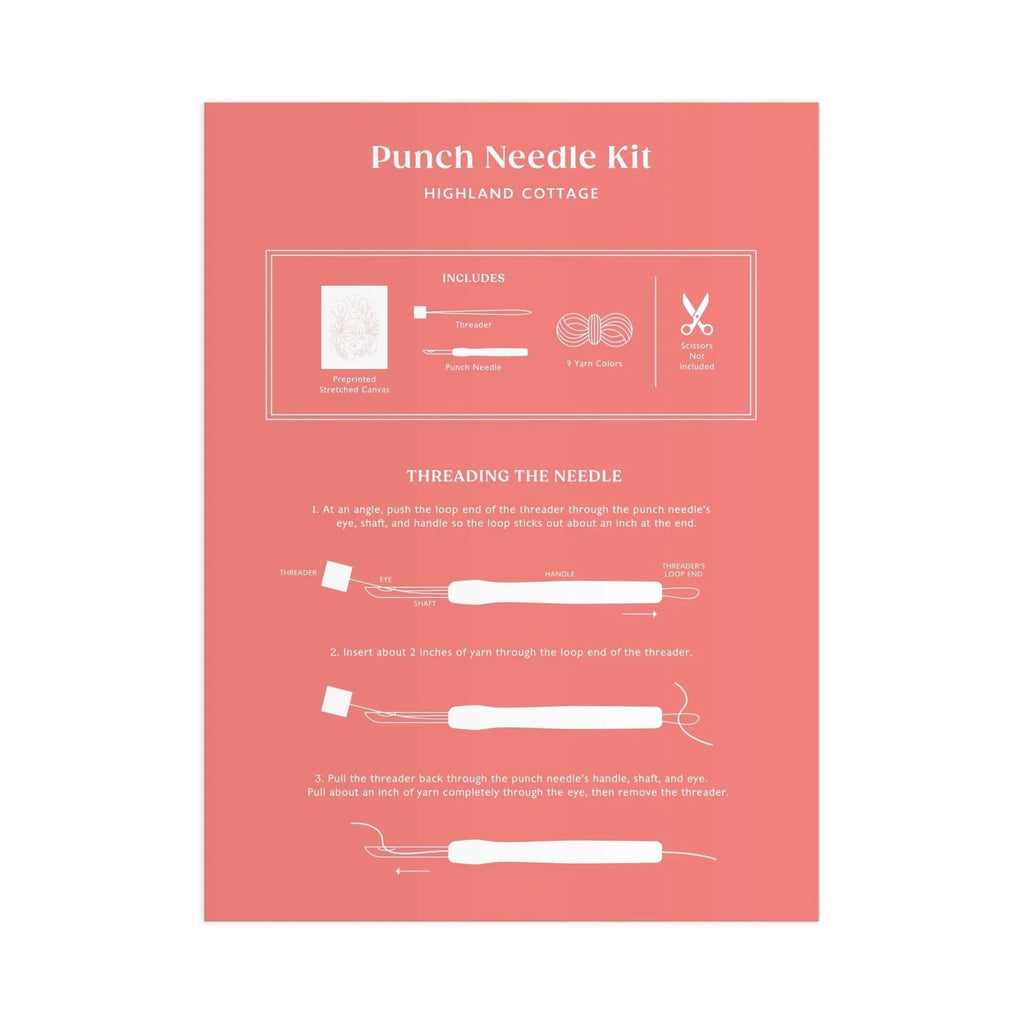 Highland Cottage Punch Needle Kit Chronicle Books - Galison Toys & Games - Crafts & Hobbies - Needlecraft Kits