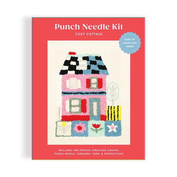 Punch Needle Kit Cozy Cottage Chronicle Books - Galison Toys & Games - Crafts & Hobbies - Needlecraft Kits